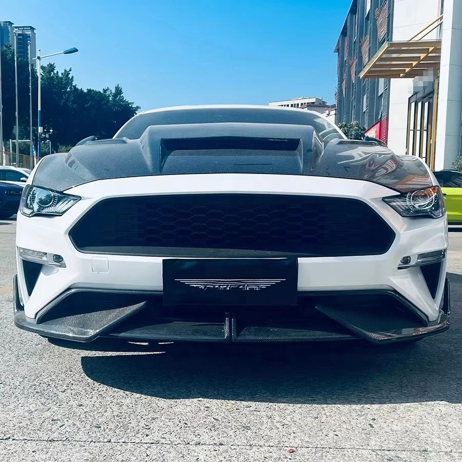 New Carbon Fiber for Air Hood for 2018-2023 for  GT Body Kit with Bolts Included Black Bolt-On